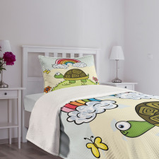 Cartoon Hill Nature Bedspread Set