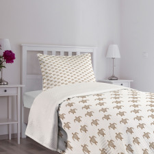 Repeating Animal Pattern Bedspread Set