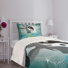 Flying Angel Abstract Art Bedspread Set