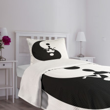 Silhouette Lotus Pose Bedspread Set