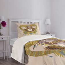 Animal Head Bedspread Set