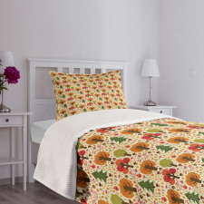 Colorful Cartoon Autumn Bedspread Set