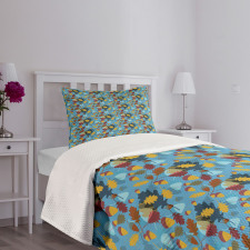 Abstract Overlapped Piece Bedspread Set