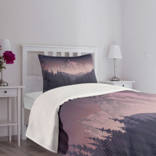 Foggy Mountain Range Bedspread Set