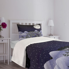 Snowfall Dark Forest Bedspread Set