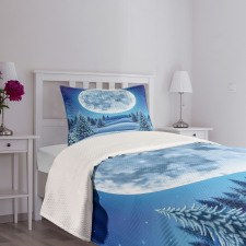 Snowy Hills Pattern Bedspread Set