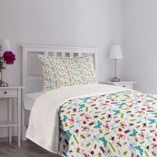 Colorful Insects Bugs Bedspread Set