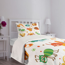 Butterfly Spider Bug Bedspread Set