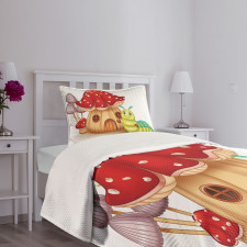 Mushroom House Bug Bedspread Set