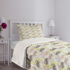 Old Reptiles Bedspread Set