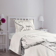Sketch Nordic Animal Bedspread Set
