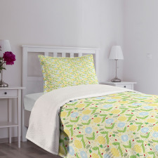 Leaves and Blowballs Bedspread Set