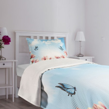 Magnolia Branches Bugs Bedspread Set