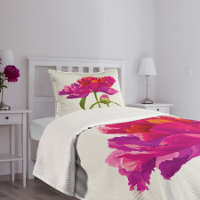 Flower and Vibrant Petals Bedspread Set