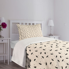 Dashed Line Droplets Bedspread Set