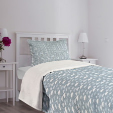 Rainfalls and Puffy Clouds Bedspread Set
