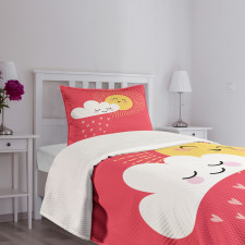 Valentines Cloud and Sun Bedspread Set