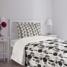 Tropic Leaf Foliage Bedspread Set