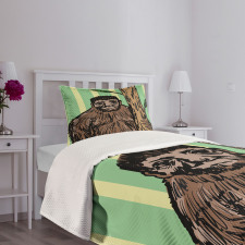 Mysterious Yeti Sketch Bedspread Set