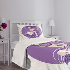 Glam Lady Grunge Hair Bedspread Set