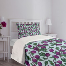 Branches of Plum Fruit Bedspread Set