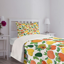 Fresh Fruits Colorful Bedspread Set