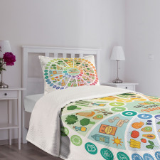 Vitamin Food Sources Bedspread Set