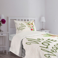 We Love Vegan Food Salad Bedspread Set