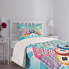 Colorful Cards Balls Bedspread Set