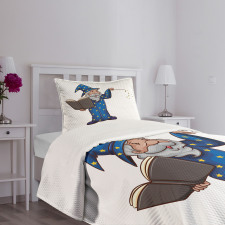 Sorcerer Man Book Spell Bedspread Set