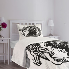 Mage in Dragon Circle Bedspread Set