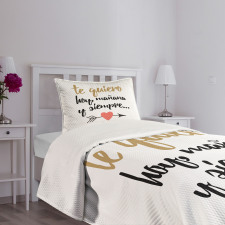 Te Quiero Love Words Bedspread Set