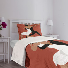 Latin Couple Dancing Bedspread Set