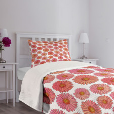 Pink Bloom Field Flourish Bedspread Set