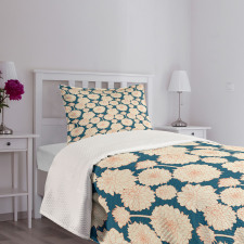 Japanese Style Flower Bedspread Set