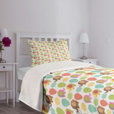 Animals Air Balloons Bedspread Set