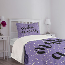 Uplifting Wish Slogan Bedspread Set