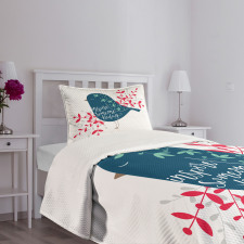 Sparrow with Foliage Bedspread Set