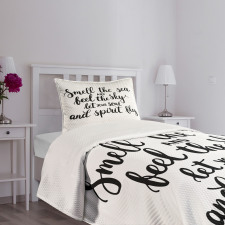 Ink Calligraphy Bedspread Set