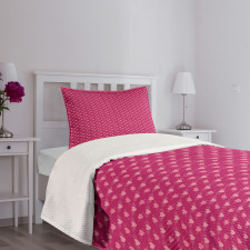 Doodle Pink Love Bedspread Set