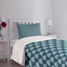 Half Circular Shapes Arches Bedspread Set