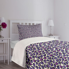 Abstract Figs Purple Tone Bedspread Set