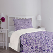 Funky Moire Square Module Bedspread Set