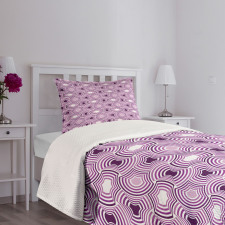 Ombre Geometric Art Bedspread Set