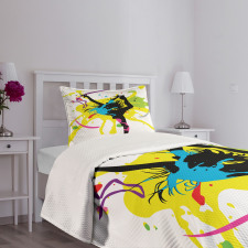 Dancing Girl Pattern Bedspread Set