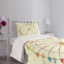 Colorful Structure Bedspread Set