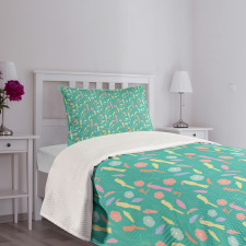 Exotic Birds Flowers Bedspread Set