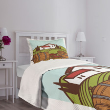 Retro Vineyard Harvest Bedspread Set