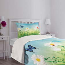 Meadow Daisies Grass Bedspread Set