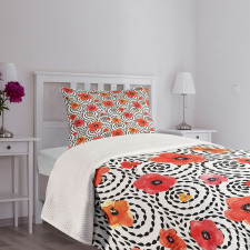 Watercolor Petals Spirals Bedspread Set